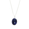Sodalite Sterling Silver Oval Shape Pendant & Chain