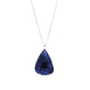 Sodalite Sterling Silver Teardrop Shape Pendant & Chain