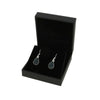 Moss Agate Sterling Silver Teardrop Drop Earrings