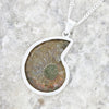 Ammonite Sterling Silver Pendant and Chain
