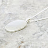 Moonstone Sterling Silver Oval Pendant and Chain