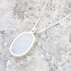 Moonstone Sterling Silver Oval Pendant and Chain