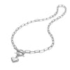 Hot Diamonds Chain Link T-Bar Heart Necklace DN218