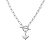 Hot Diamonds Chain Link T-Bar Heart Necklace DN218
