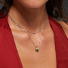 Hot Diamonds Sterling Silver Droplet Two Tone Pendant and Chain DP1095