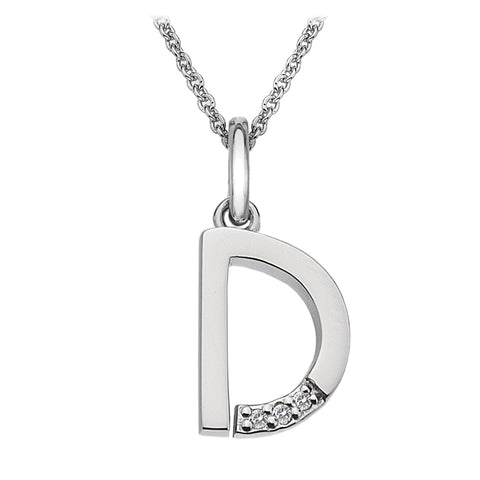 Hot Diamonds Initial D Silver Micro Pendant DP404