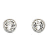 Sterling Silver April Birthstone Stud Earrings E4926C