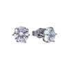 Diamonfire Sterling Silver 3ct Cubic Zirconia Stud Earrings E5580