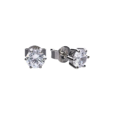 Diamonfire Sterling Silver 1.5ct Cubic Zirconia Stud Earrings E5582
