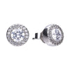 Diamonfire Sterling Silver Zirconia Round Shaped Stud Earrings E5591