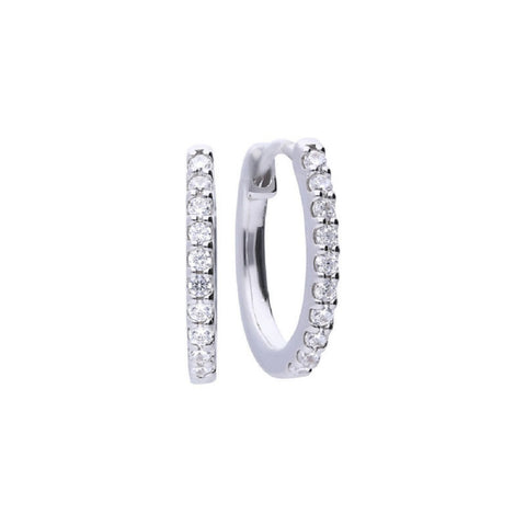 Diamonfire Sterling Silver Cubic Zirconia Hoop Earrings E5609