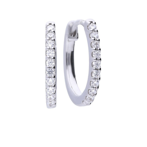 Diamonfire Sterling Silver Cubic Zirconia Hoop Earrings E5609
