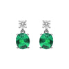 Diamonfire Sterling Silver Green Cubic Zirconia Earrings E6199