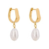 Fiorelli Baroque Freshwater Pearl Drop Hoop Earrings E6356W