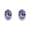 Fiorelli Silver Purple Crystal Stud Earrings E6379M