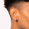 Fred Bennett Gunmetal Stainless Steel Chevron Huggie Hoop Earrings E6396