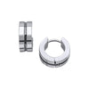 Fred Bennett Stainless Steel Huggie Hoop Earrings E6397