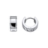Fred Bennett Stainless Steel Huggie Hoop Earrings E6567
