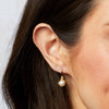 Laura Ashley Ickleford Tulips Sterling Silver Gold Plated Freshwater Pearl Drop Earrings E6614W