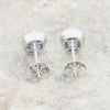 18ct White Gold 1.51ct Tanzanite and 0.21ct Diamond Stud Earrings