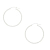 Sterling Silver Medium Hoop Ladies Earrings