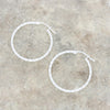Sterling Silver Medium Hoop Ladies Earrings