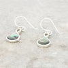 Sterling Silver Paua Shell Pear Shape Drop Ladies Earrings