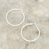 Sterling Silver Medium Hoop Ladies Earrings