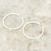 Sterling Silver Medium Hoop Ladies Earrings
