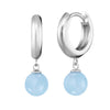 Angel Whisperer Pale Blue Agate Hoop Earrings ERE-BA-CR