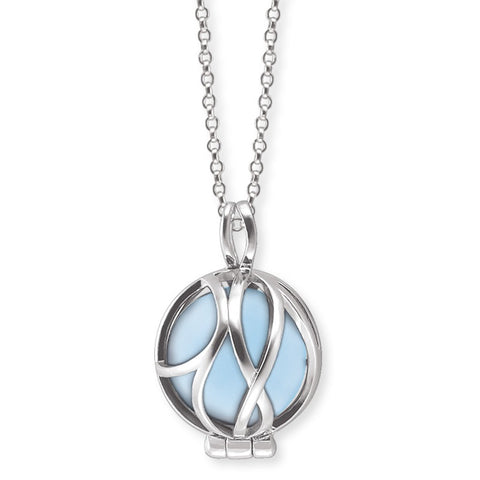 Angel Whisperer Pale Blue Agate Powerful Stone Necklace ERN-HEALPARA-BA-XS