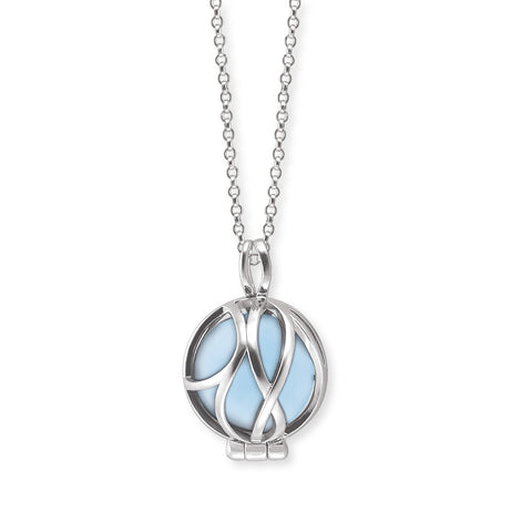 Angel Whisperer Pale Blue Agate Powerful Stone Necklace ERN-HEALPARA-BA-XS