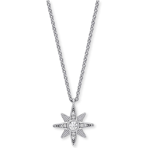 Angel Whisperer Star Silver Necklace ERN-NEWSTAR-ZI