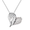 Angel Whisperer Silver Heart Wing Necklace ERN-WITHLOVE-02-ZI