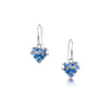 Shrieking Violet Real Flower Forget Me Not Drop Earrings FE02