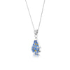 Shrieking Violet Real Flower Forget Me Not Silver Pendant FP02