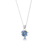 Shrieking Violet Real Flower Forget Me Not Silver Pendant FP03