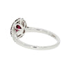18ct White Gold Ruby and Diamond Multi Stone Cluster Ring