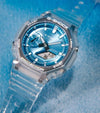 Casio G Shock Watch Carbon Core Guard Blue Metallic Dial GA-2100BM-7A2ER