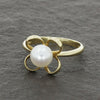 9ct Yellow Gold White Freshwater Pearl Dress Ring