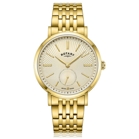 Rotary Gold Tone Stainless Steel Mens Watch GB05323/03