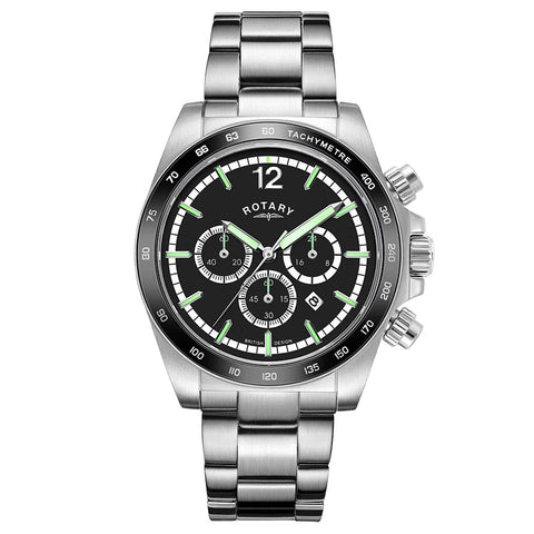 Rotary Henley Chronograph Stainless Steel Mens Watch GB05440/04 | H&H