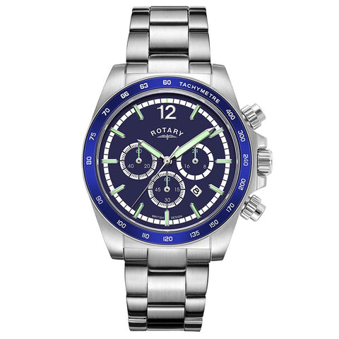 Rotary Henley Chronograph Stainless Steel Mens Watch GB05440/05 | H&H