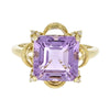 9ct Yellow Gold Amethyst and Diamond Dress Ring | H&H