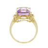 9ct Yellow Gold Amethyst and Diamond Dress Ring | H&H