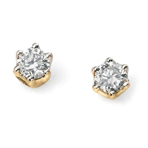 9ct Gold 0.15ct Diamond Stud Earrings GE956