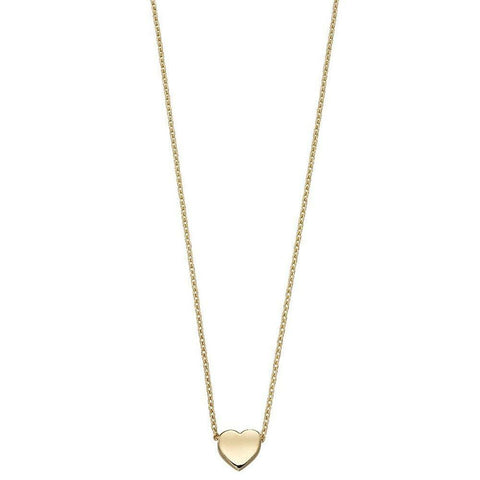 9ct Yellow Gold Heart Necklace GN309