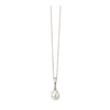 9ct White Gold Freshwater Pearl and Diamond Pendant GP2018W