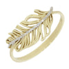 9ct Yellow and White Gold Feather Ring