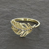 9ct Yellow and White Gold Feather Ring